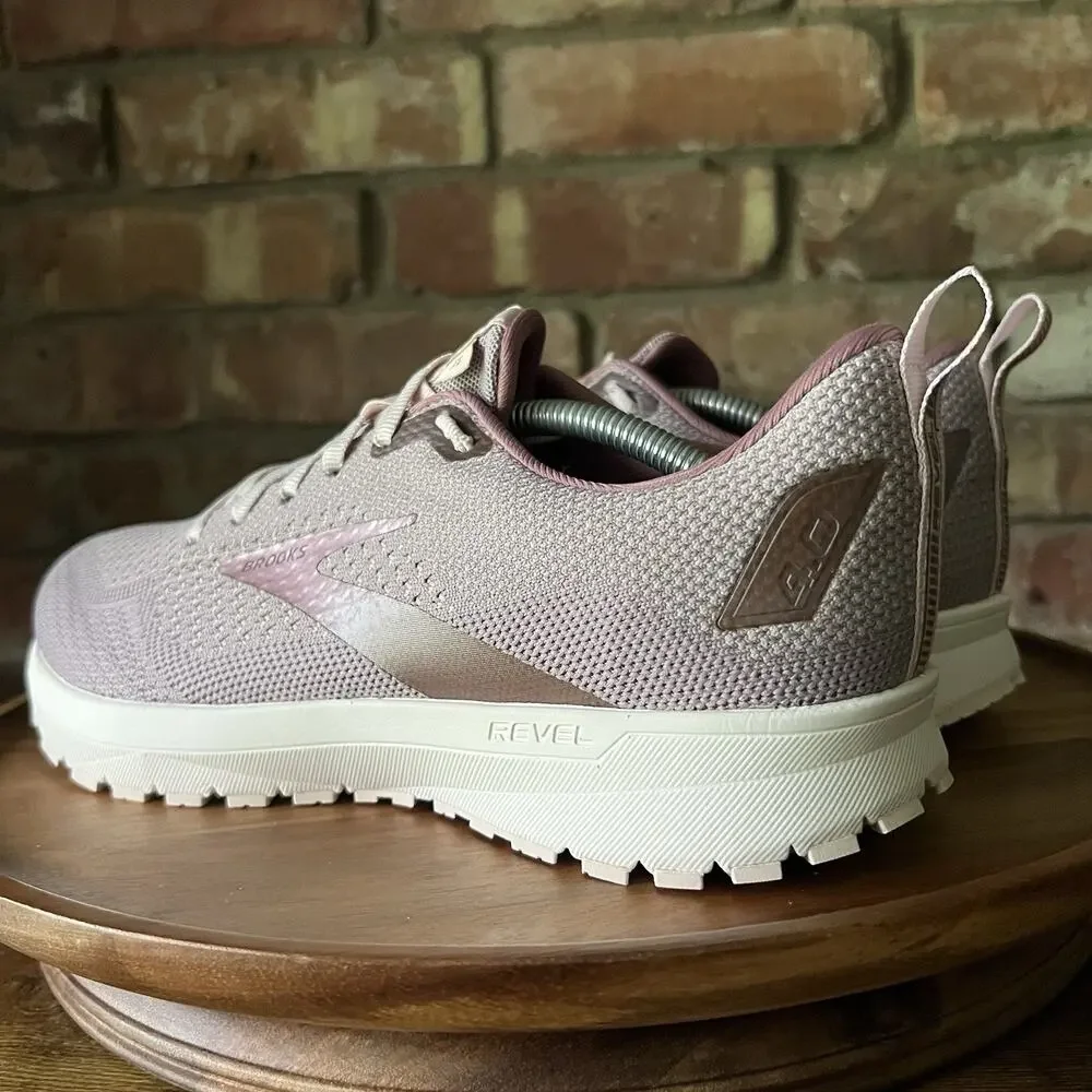 Brooks Revel 4 Womens 9.5 Pink Purple Neutral Cushion Running Shoes Sneakers